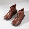 The first layer of cowhide Martin boots for women in the autumn and winter of 2025, the new lace-up retro leather British style flat-bottomed short bo