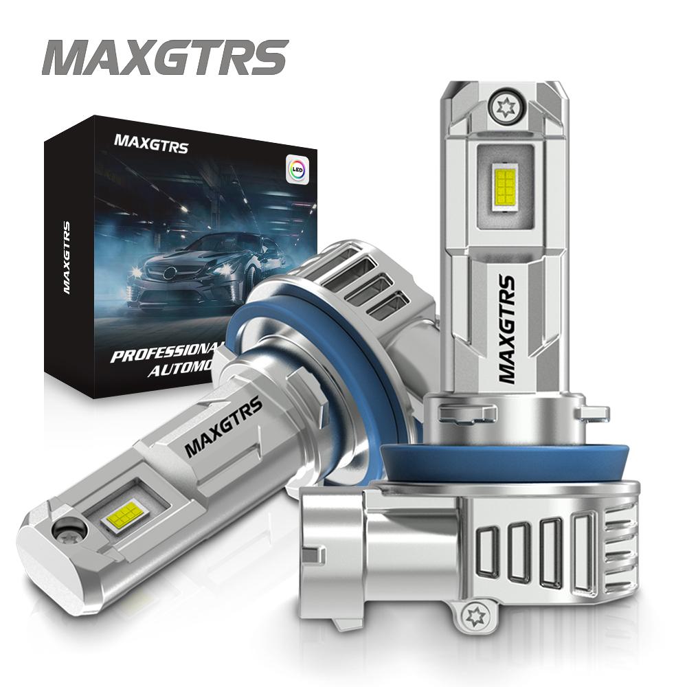 MAXGTRS 2X H11 H9 H8 LED Fog Lamp Canbus No Error H10 9005 9006 H16JP HB3 HB4 Bulb 6500K 3000K Daytime Running Light