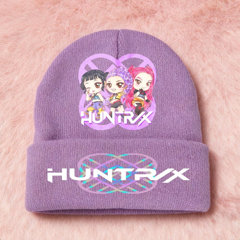 Latest KPop Demon Girls Knitted Hats Kpop Hunter Cartoon Children Headgear Cotton Cold Season Adorable Hat Anime Children Navidad Birth Date Gifts