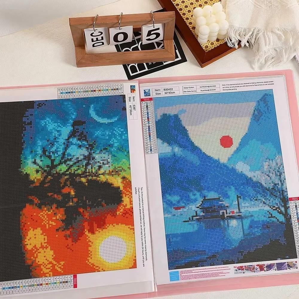 Transparent A3 Diamond Painting Storage Book A3/8K Diamond Painting Holder Large Folder Stationer