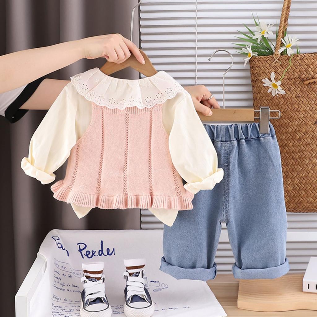 Dětská ležérní souprava s dlouhým rukávem, pohodlné každodenní oblečení