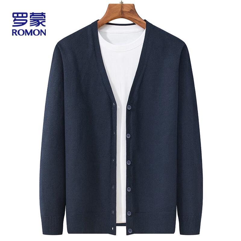 Luomeng Men's V-Neck Knit Cardigan Sweater XR333