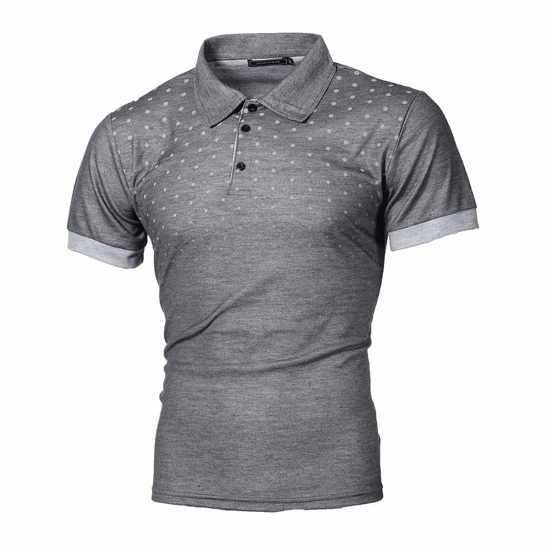 Herren-Poloshirt, lässig, einfarbig, Revers, Baumwollmischung, kurzärmelig, Business