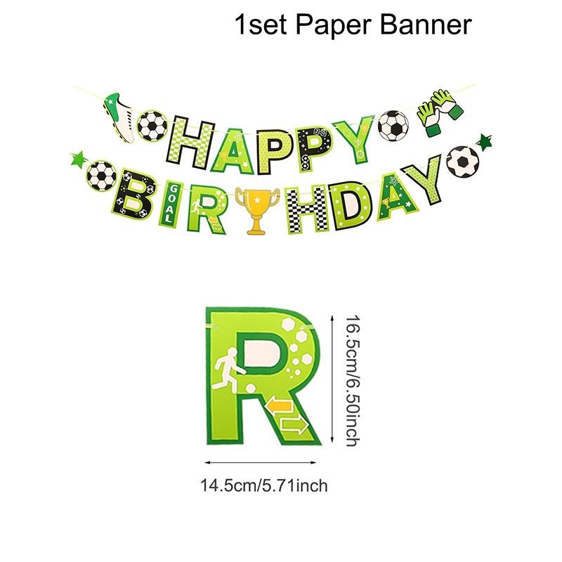Football Soccer Birthday Party Decoration Kids Soccer Sports Theme Tableware Banner Gift Bags Supplies Set For Boy Favor