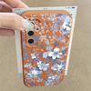 S26 Ultra Case Luxury Blue and White Flowers Pattern Leather Texture Soft Silicone Cover For Samsung Galaxy S25 Edge S24 Ultra S23 S22 Plus S21 FE