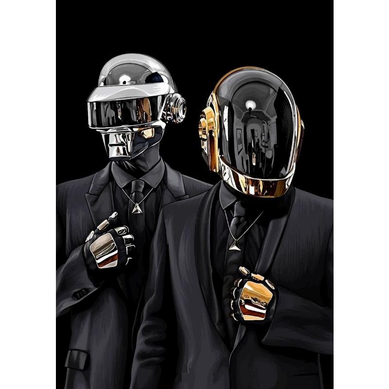 Savages Daft Punk Band Poster Canvas Prints Music Band Daft Punk Wall Art Decor Bar Home Fans Wall Decoration Music Prints Gitf