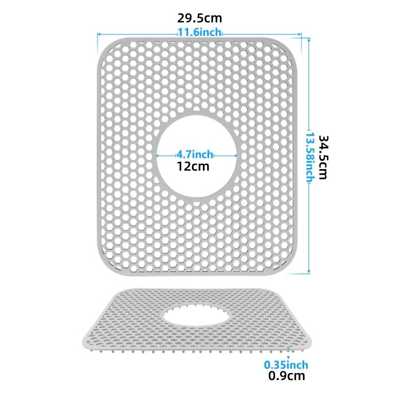 High-Quality Sink High-Quality Protectors High-Quality For High-Quality Kitchen High-Quality Silicone High-Quality Kitchen High-Quality Sink (Grey,34.5x29.5 cm)