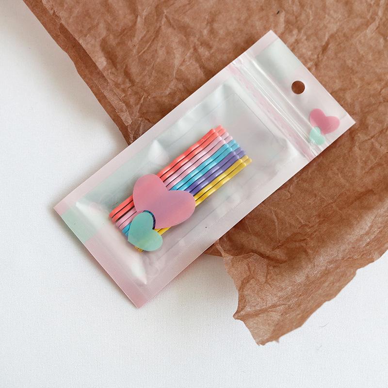 Hårnålar 10 st/set med 5 färger Populära Rainbow Glass Godisfärg Metall Bangs Clips Hårnål Bobby Pin Barrette