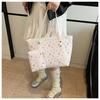 1Pc Niche Design Women's Bag  Textured Tote Bag Large Capacity Underarm Bag College Student Commuting Shoulder Bag