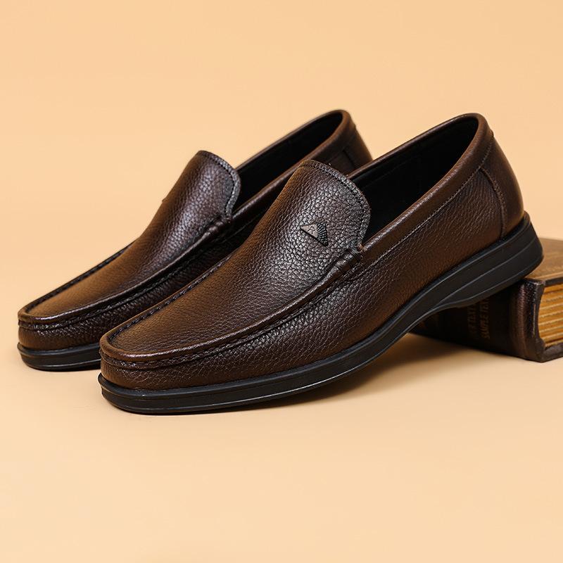

Весенняя новая мужская кожаная обувь, деловая повседневная кожаная обувь, мужская кожаная обувь на мягкой подошве, мужские туфли-лоферы, обувь-дуду на одном педале 44 коричневый