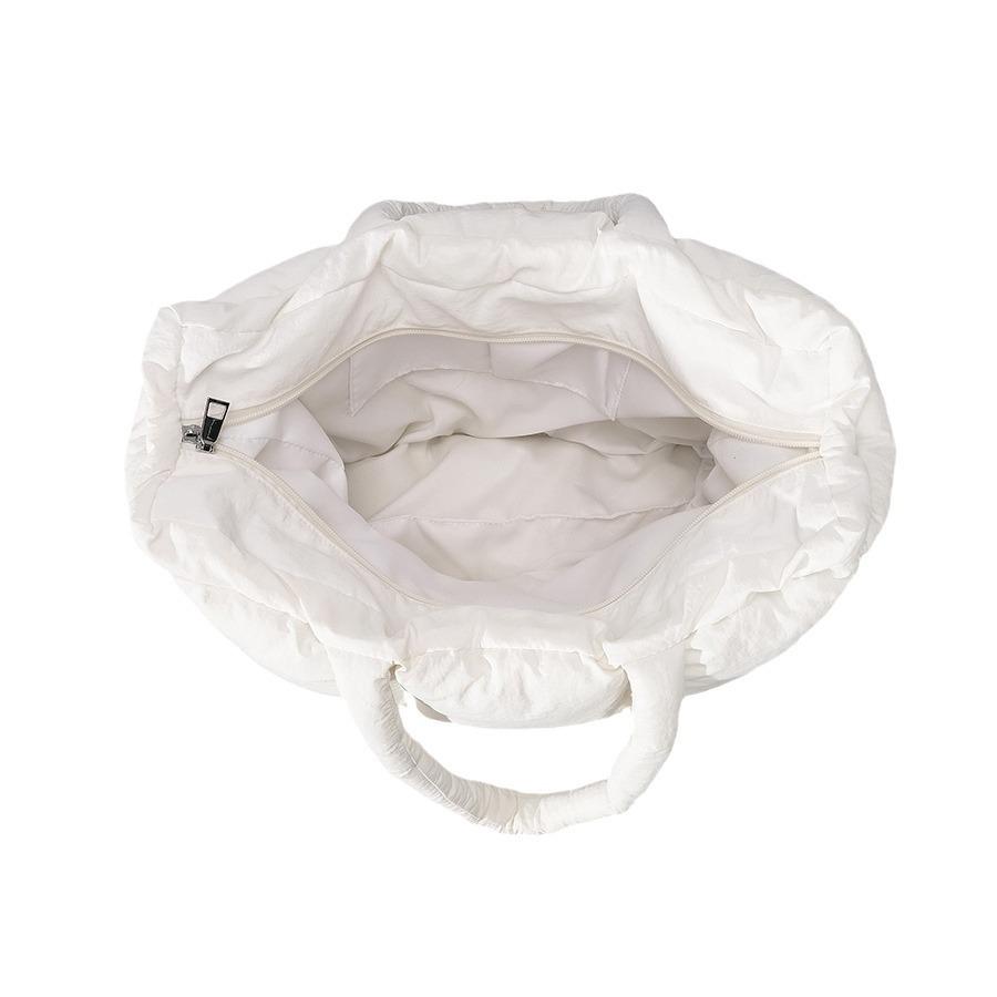 Geantă de mână moale din puf Geantă de haine din bumbac pentru femei Geantă tote umplută cu bumbac Geantă din bumbac spațială Geantă de umăr la modă