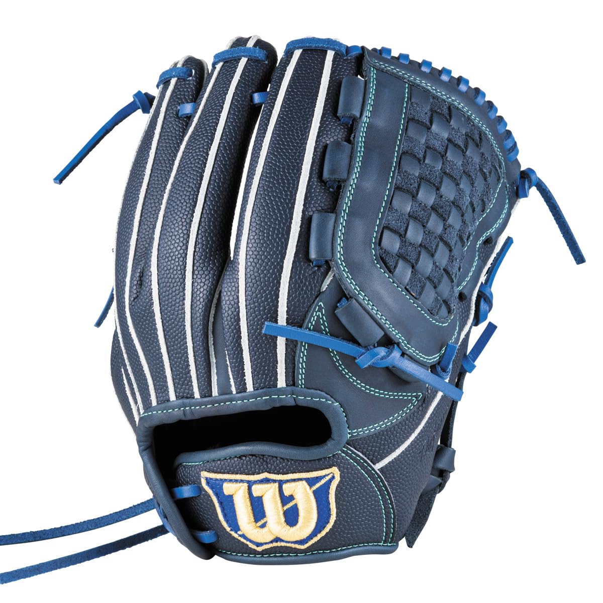 

Wilson Junior DUAL Baseball SS D-MAX All-Around Glove, Navy/Navy (WBW104478)
