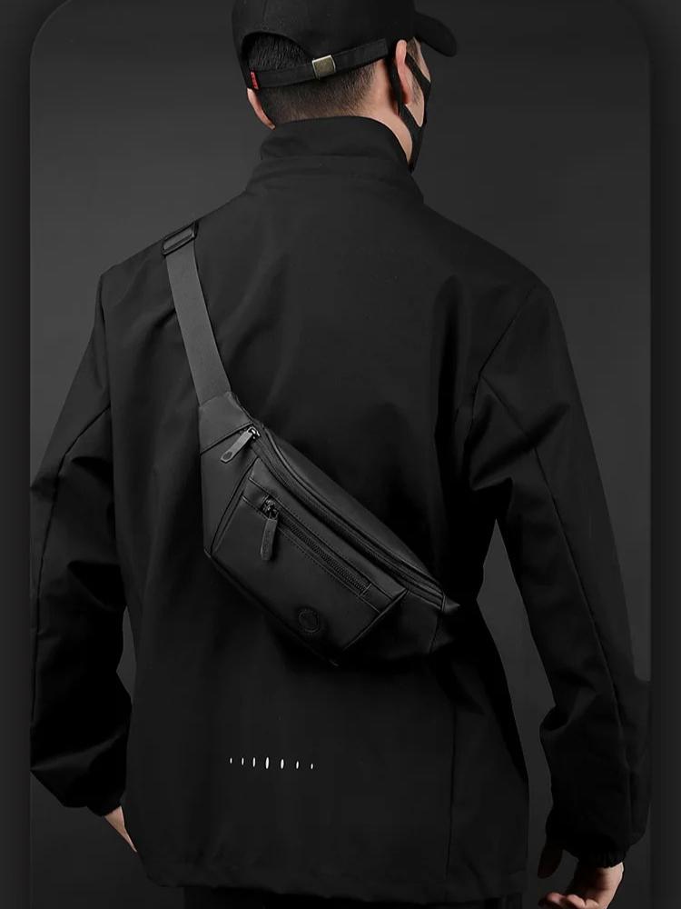 Men's Hiking Chest Bag Waterproof Outdoor Sports Sling Bag Multi-functional Travel Shoulder Bag Portable Waist Pack