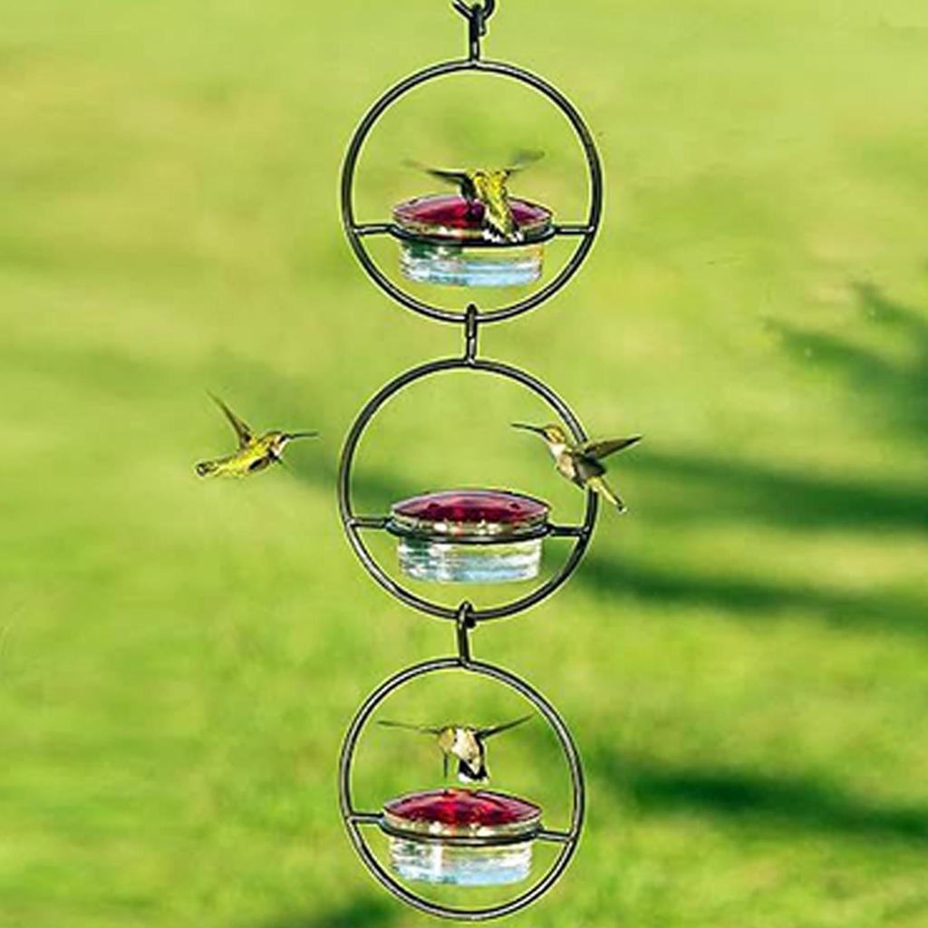 Humming Bird Feeders For Outdoors Round Feeding Tray Bird Feeders For Outdoors For Women Mom Hummingbird Lover Garden Watching