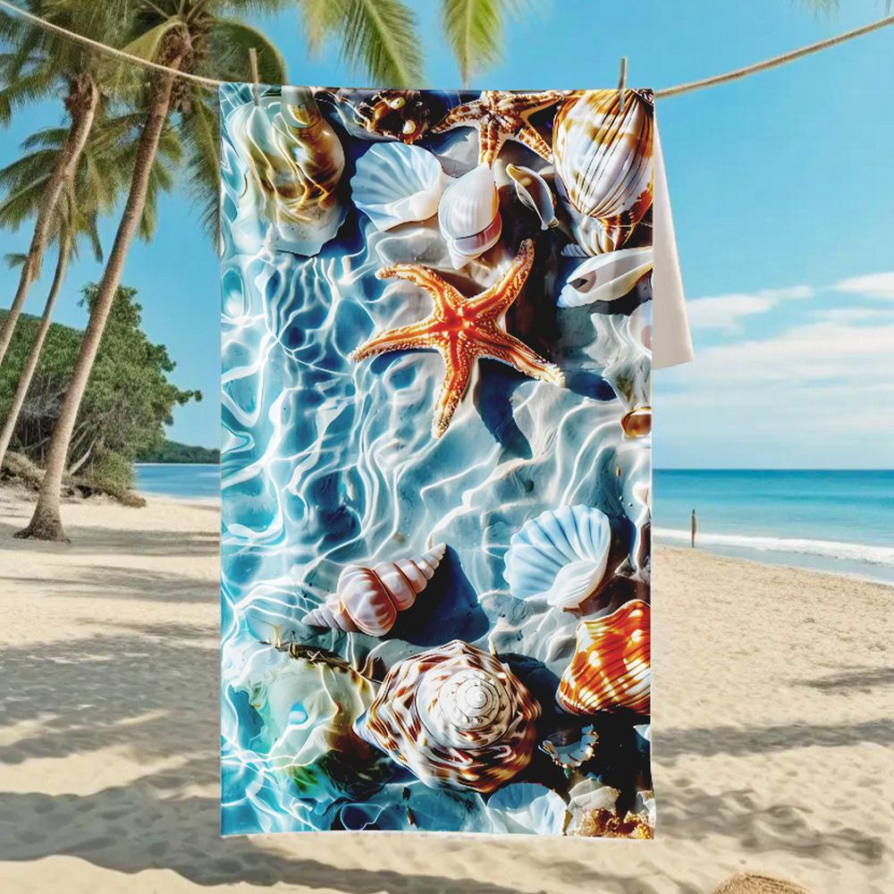 2026 Mermaid Tail Beach Towel Printed Towel Seaside Vacation Absorbent Beach Towel