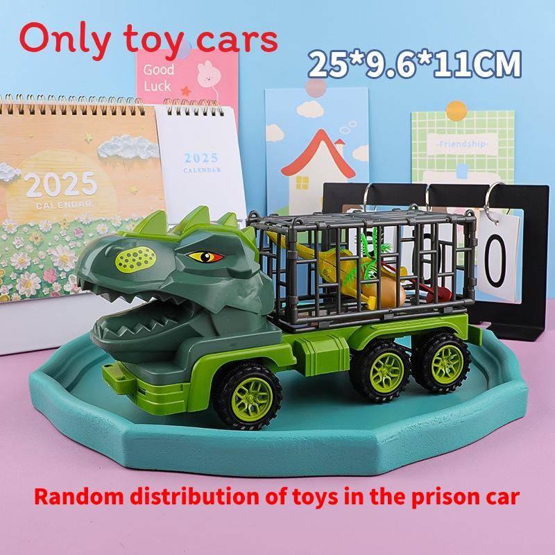 Van Dinosaur Prison And Digging Vehicle With Plastic Construction For Child Fun