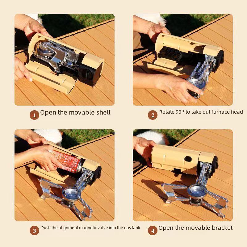 Portable Outdoor Cassette Gas Stove for Hot Pot & Barbecue