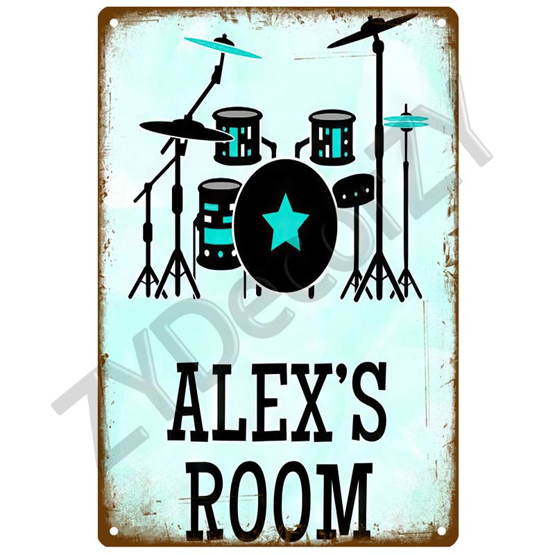 Retro Rock Tin Sign Poster Vintage Wall Poster Metal Sign Decorative Wall Plate Kitchen Plaque Metal Vintage Decor Accessories