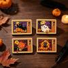Holiday Costume Accessory Retro TV Brooch for Halloween, Pumpkin Ghost Black Cat Crow Halloween Party Badge, Lapel Pin Sweaters Jackets Scarves