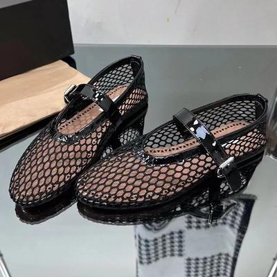 Modne Letnie Sandały Płaskie z Siatki Damskie Luksusowe Eleganckie Wygodne Klapki Buty Markowe Modne Lekkie Oddychające Mokasyny Mary Jane Buty na Plażę