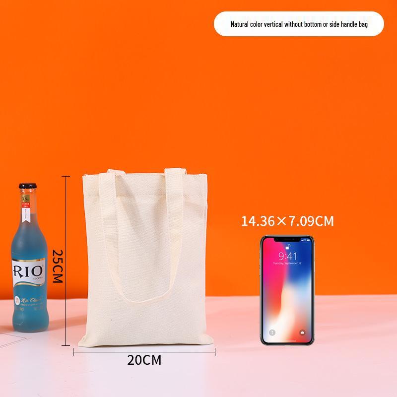 High-End Custom Logo Canvas Tote Bag - White, Blank, Personalized Printing