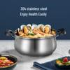 COOKER KING 304 Stainless Steel Soup Pot with Steamer Insert, 22cm
