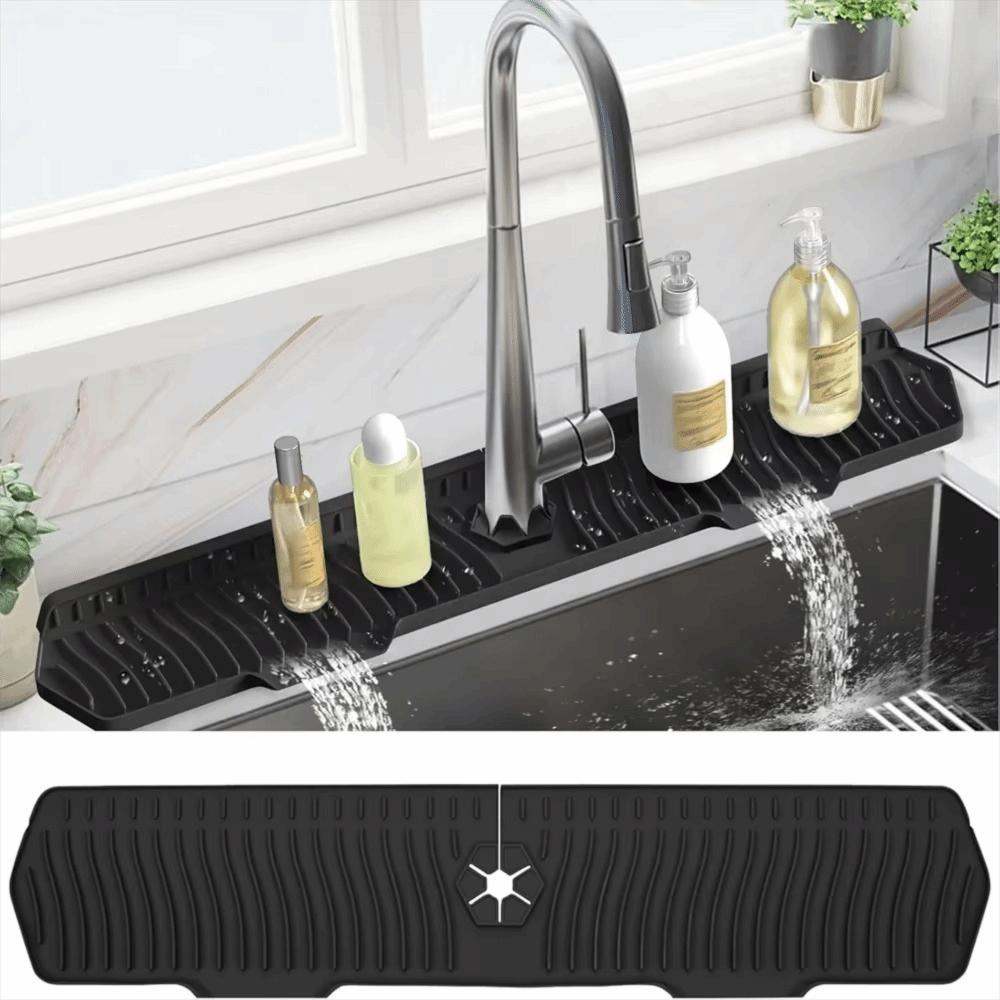 Anti-Splash Kitchen Silicone Faucet Mat Foldable Faucet Drain Pad Sink Faucet Mat  Washbasin
