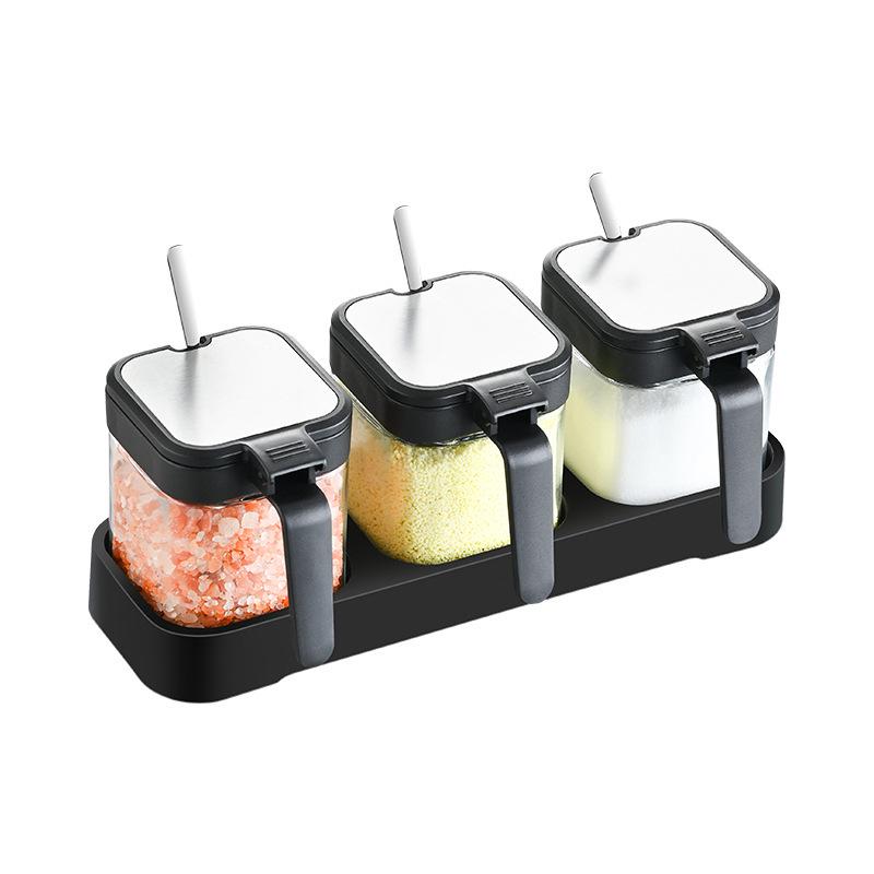Kitchen Spice Jar Set: Storage Containers for Salt, MSG, and Seasonings