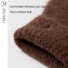 JIUMU Women's Winter Alpaca Wool Blend Knitted Gloves