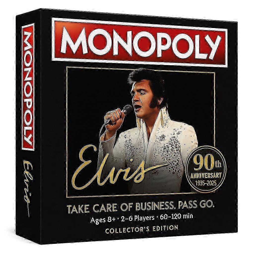 Das King of Rock Roll 90-jähriges Jubiläum Monopoly Brettspiel Sammleredition mit 8 Themen-Designs