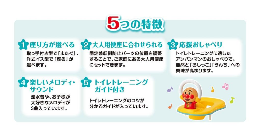 AGATSUMA Anpanman 3-Way Potty Seat with Talking and Melody [2024]