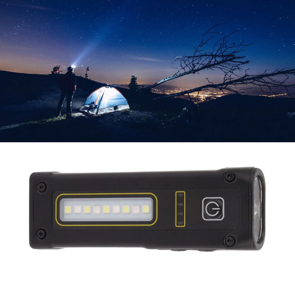 Dual Light Source Flashlight 800mAh Type C Charging Portable COB LED Flashlight with Strong Magnetic
