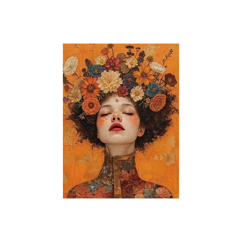 

Colorful Fashion Mystical Floral Woman Canvas Painting Modern Wall Art Woman Character Posters Prints Living Room Home Decor 20x30cm