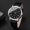 3pcs/set Men's Watch Set Classic Trendy Digital Scale Dial Student Party Fashion Leisure Quartz Watch Combination Set No Box