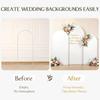 White Double-Sided Half-Round Cross Wedding Arch Kit for Party Decorations