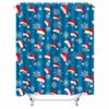 TU Christmas Shower Curtain Santa Claus Holiday Festive Pattern Waterproof Bathroom Decor Xmas Themed Fabric Backdrop Holiday De