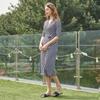 Lipbbam Creora Deloshi Cara 3 4 Sleeve Long Wrap Dress Ldm11dr01