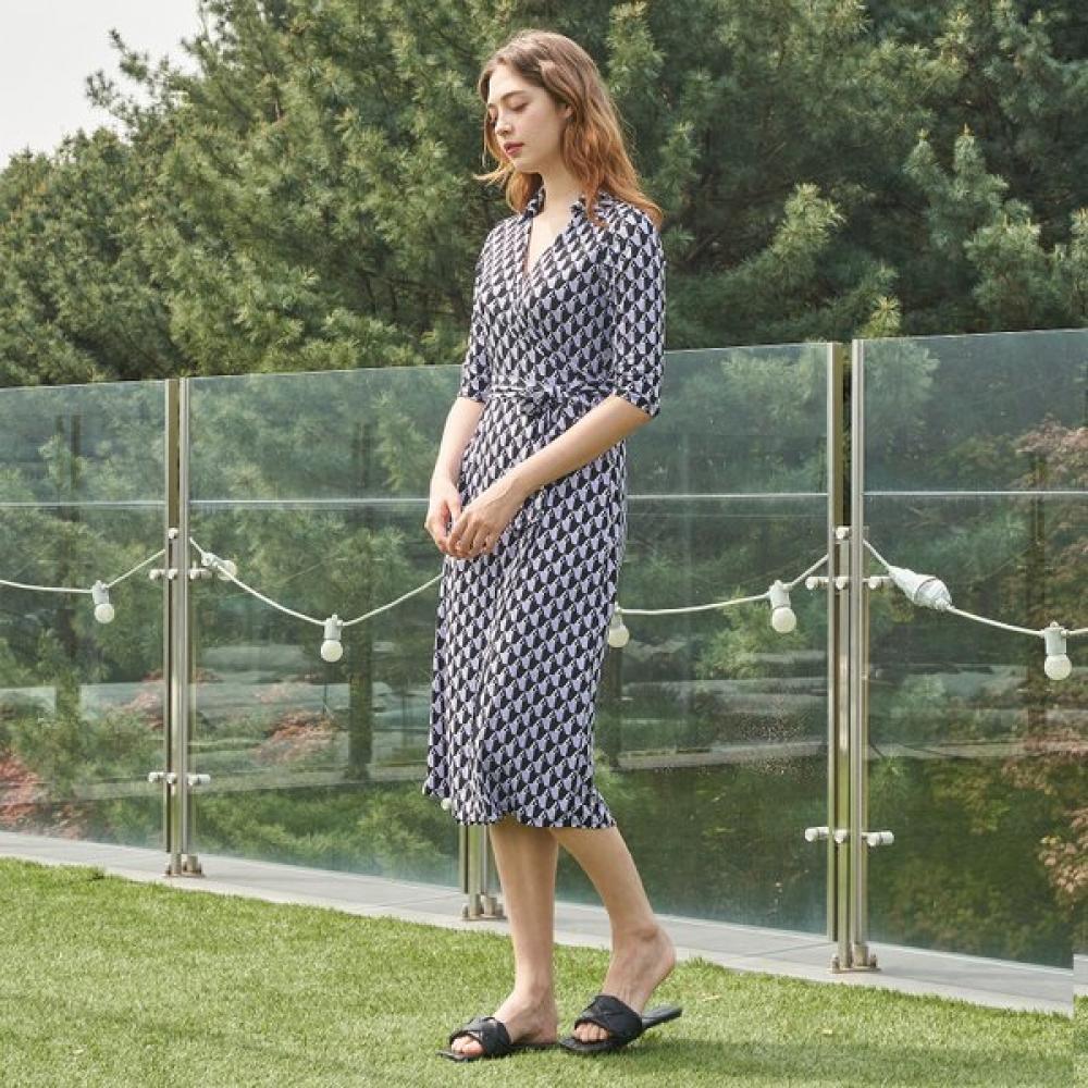 Lipbbam Creora Deloshi Cara 3 4 Sleeve Long Wrap Dress Ldm11dr01