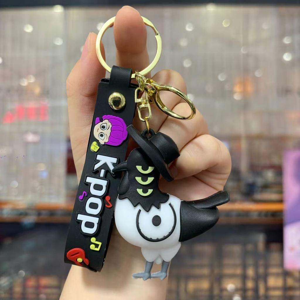 Demon Hunter Girl Troupe Boy Troupe Doll Keychain PVC Soft Rubber Keychain Pendant Cartoon Animation Peripheral Gifts