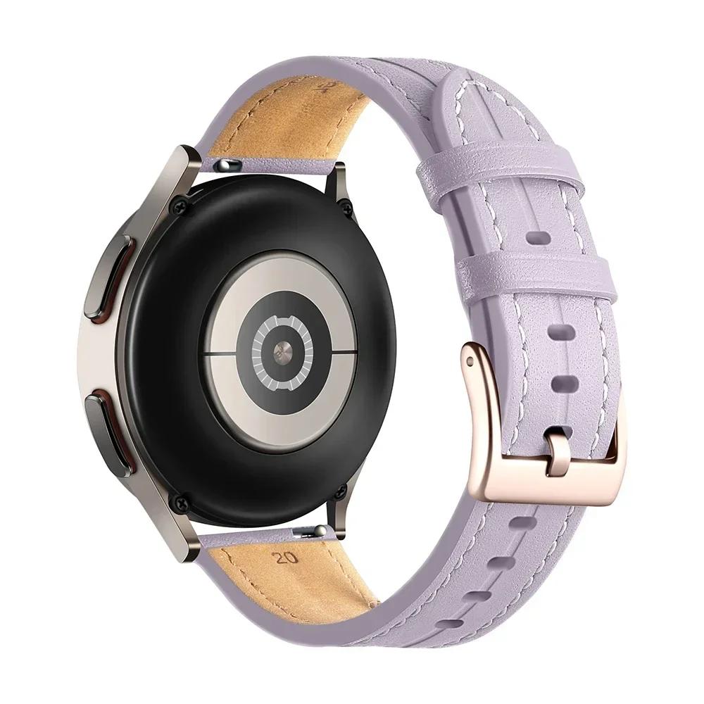 22mm 20mm Lederband für Samsung Galaxy Watch 3 41mm 45mm Armband für Active 2 / Watch 4 Watch5 Watch6 Ersatzarmband