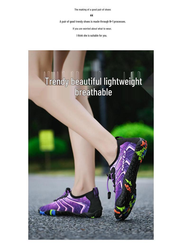 Unisex Quick-Dry Outdoor & Indoor Five-Finger Shoes for Hiking, Yoga, and Water Sports.