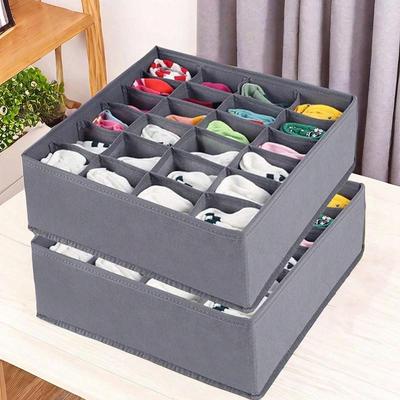 Foldable Underwear & Bra Organizer: 3-in-1 Drawer Box for Panties, Bras & Socks