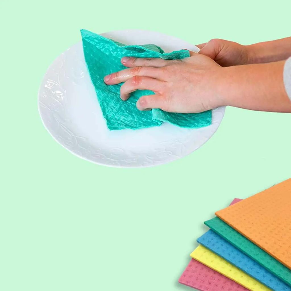 3PCS New Cleaning Cloth Sponge for Kitchen Melamine Dishwashing Sponge Wood Pulp Cotton Washing Tool Wipe Cloth Scouring Pad