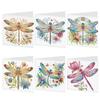 6Pcs Colorful Pattern DIY Diamond Painting Greeting Card with Envelope Diamond Birthday Blessing Card for Friend Family Lover