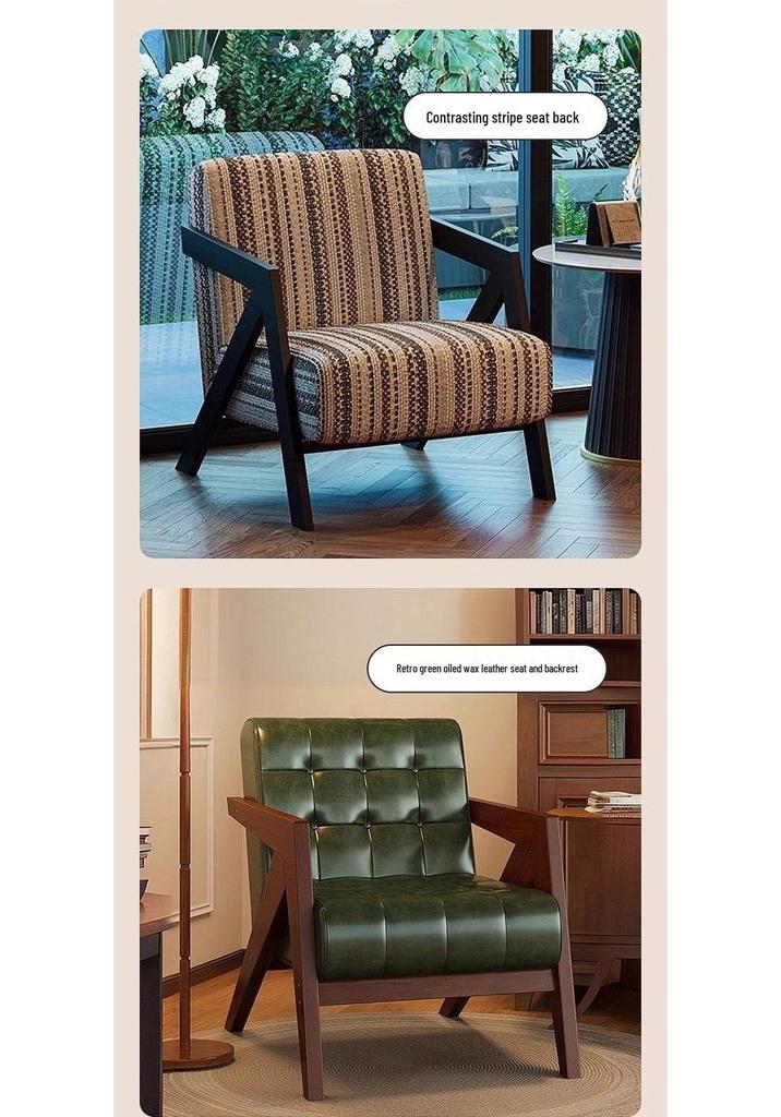 Modern Minimalist Luxury Single Sofa Chair for Living or Study Room