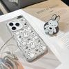 Trendy Miffy Magnetic Anti-Drop Phone Case for iPhone 17/16 Pro Max - Grey/White