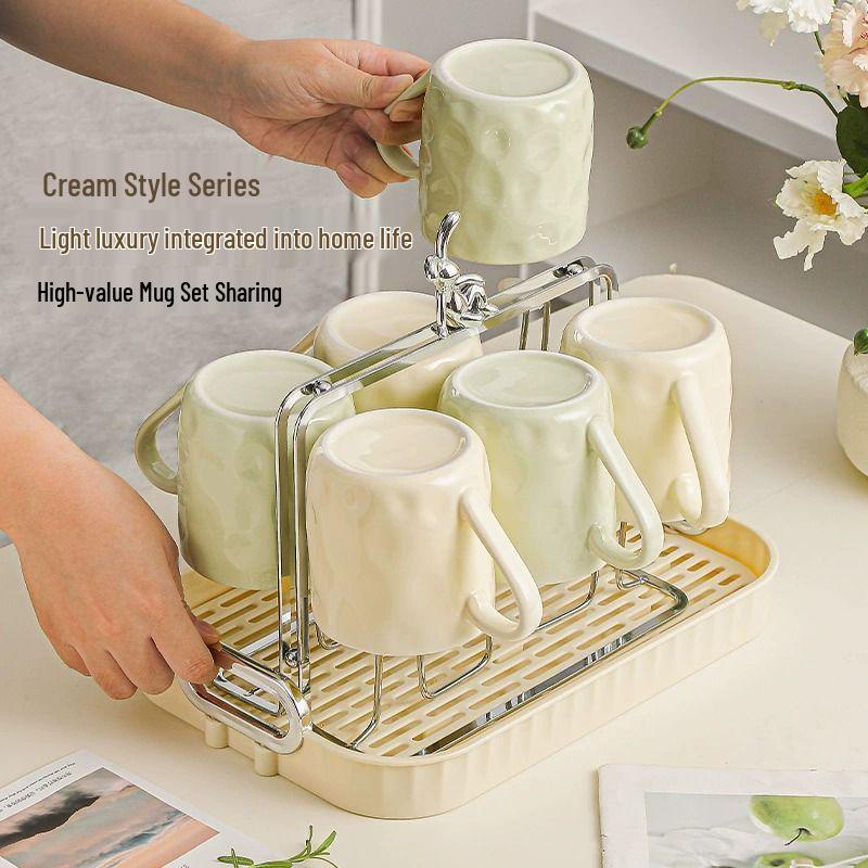 Modern Ceramic Tea & Water Cup Set for Guest Reception - Luxury Living Room Collection