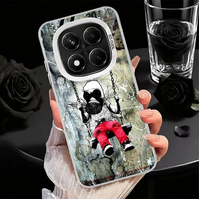 B-Banksy Kunst Graffiti Künstler Weiche Handyhülle für Samsung Galaxy S24 S25 FE S26 Edge S23 Ultra S22 Plus S21 + Stoßfeste Hülle Ba