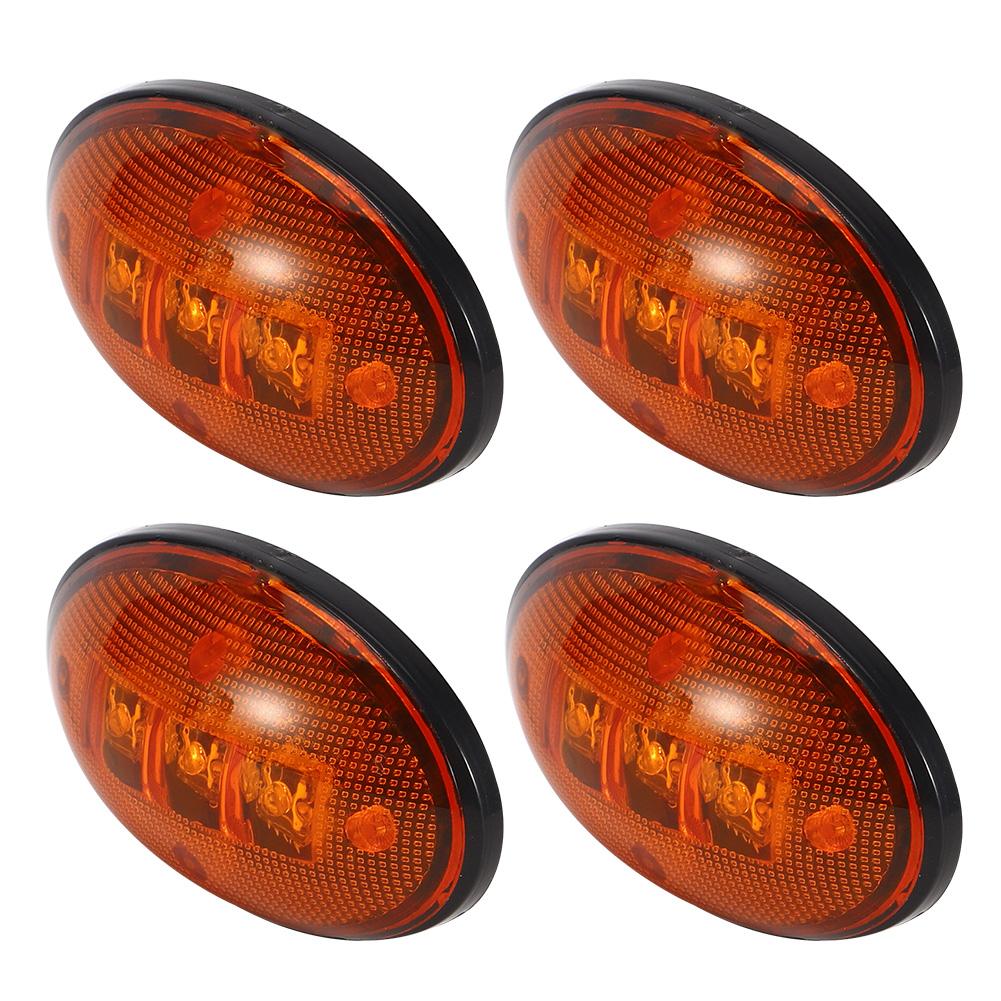 2.3in 12V DC Fender Side Marker Lights Waterproof Fit for Ford F Series 1999‑2010(4pcs Amber