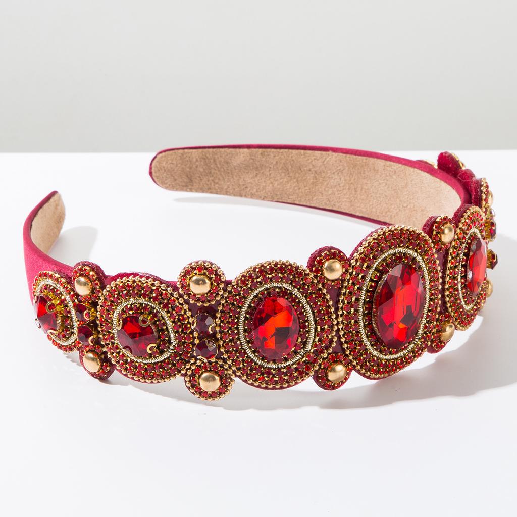 Luxuriöses Barock Voll Diamant Stirnband Mode Haaraccessoires Damen Trendiges Glänzendes Party Haarband Haarband Reifen Kopfschmuck Neu